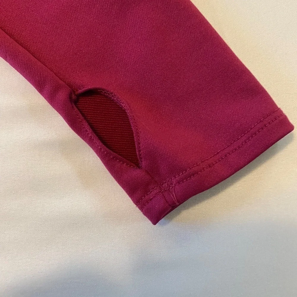 Champion-Hooded Long Sleeved Shirt- XL- Wine/Burgundy Color - Picture 8 of 10